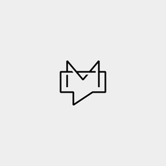 Letter M Chat Logo Template Vector Design
