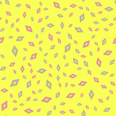 Colorful pattern with different shapes objects. Texture background for textile, print, paper, fabric background, wallpaper