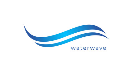 Blue Sea Water Wave Logo Design Vector Logo Template