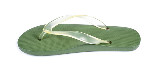 rubber slipper on white isolated background