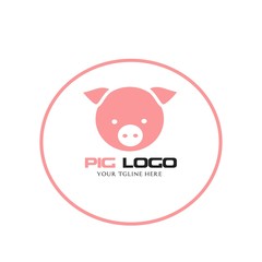  simple PIG LOGO  animal vector symbol