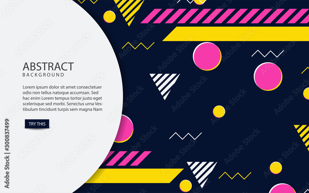 Poster abstract colorful vector background with hipster style concept. design template for element cover, b