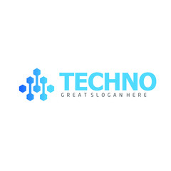 Technology Logo, Modern, Minimalist, Futuristic Vector Logo Template with purple Color