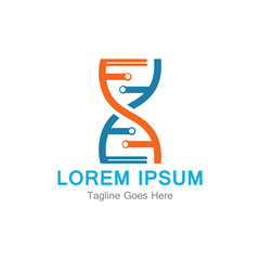DNA Genetic Icon Design Template. Vector Illustration