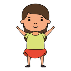 cute little girl comic character