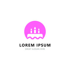 free cake logo design simple, elegant, modern
