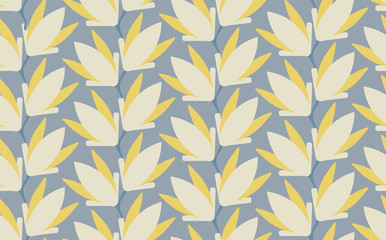 seamless floral pattern with autumn leaves