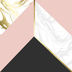 (illustration) gold line background, abstract artistic of geometric background