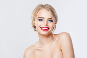 Portrait of pretty young smiling woman