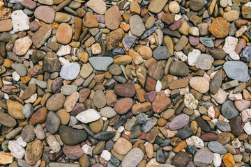 Brown color Pebbles stone background