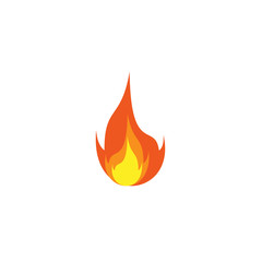 Fire illustration logo design template