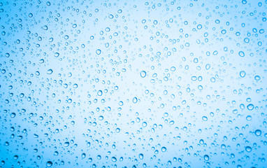 Water drops on glass or rain drop