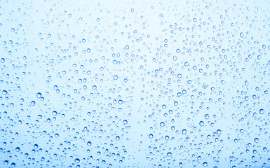 Water drops on glass or rain drop