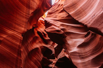 Beeindruckende Sandstein Formationen im Lower Antelope Canyon in Page/arizona USA