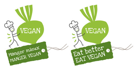Vegan, Organic, logo