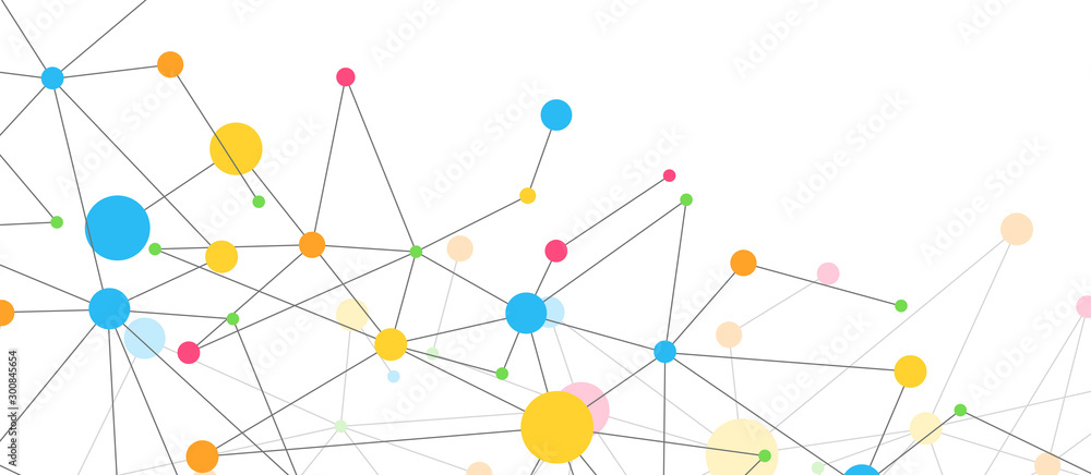 Poster line points connections geometric abstract background.