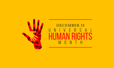 Fototapeta premium Vector illustration on the theme of Universal Human rights month of December.