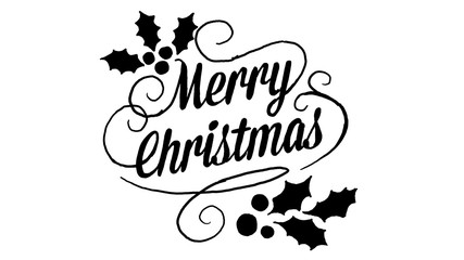 merry christmas logo, designed in chalkboard drawing style, animated footage ideal for the Christmas period