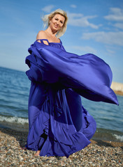 Portrait of adult fashionable elegant woman.