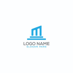 M letter/ law firm logo design template full vector