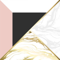 (illustration) gold line background, abstract artistic of geometric background