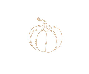 Vector pumpkin. Illustration of main symbol of the Happy Halloween holiday.