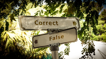 Street Sign Correct versus False