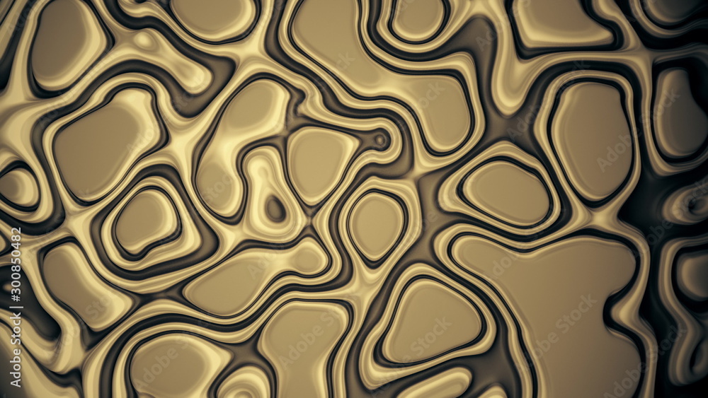 Poster abstract motion background with liquid dim olive and shining oil texture, wavy smooth surface with l