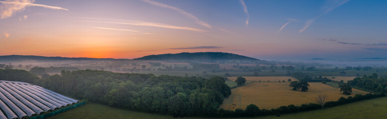 Aerial and dramatic countryside view 
