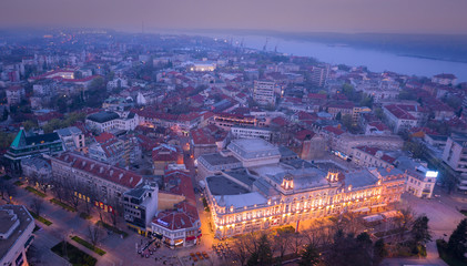 Fototapeta na wymiar Aerial view of old city in Europe