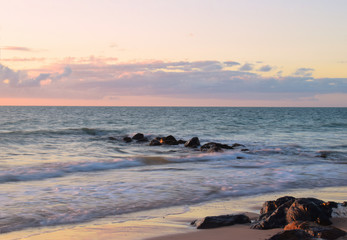 sunset on the beach