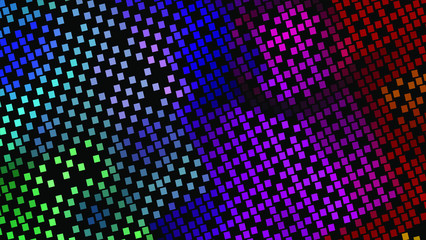 Geometric design. Halftone geometric design with a set of colorful abstract rhombuses. Multicolor, rainbow vector layout with lines, rectangles. Decorative design in an abstract style with rectangles.