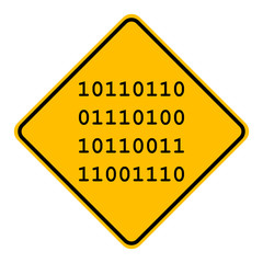 Bin&auml;rcode und Schild