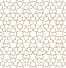 Seamless arabic geometric ornament in brown color.