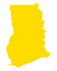 Obraz premium Karte von Ghana