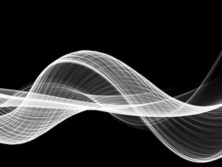 Abstract Black And White Wave Design