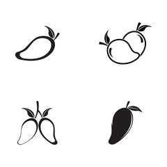 set of Mango in flat style. Mango vector logo