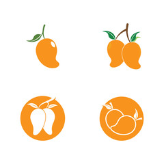 set of Mango in flat style. Mango vector logo