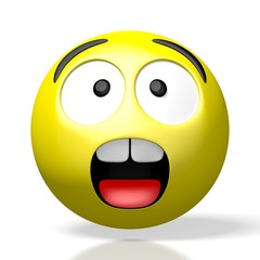 3D emoji/ emoticon - sad/ scared/ shock