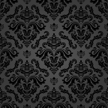 Classic seamless pattern. Damask orient ornament. Classic vintage dark background. Orient ornament for fabric, wallpaper and packaging