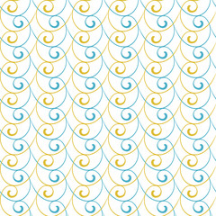 Seamless ornament. Modern background. Geometric modern wavy colored pattern