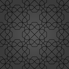 Seamless background for your designs. Modern dark ornament. Geometric abstract pattern