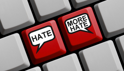 Hass und Mehr Hass online im Internet