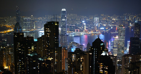  Hong Kong city at night