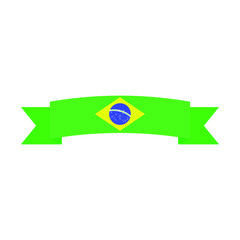 brazil flag. Simple vector brazilian flag