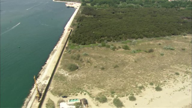 Panoramica aerea del Lido di Venezia