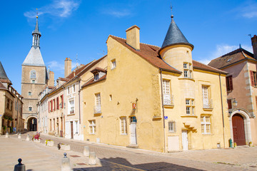 The medieval downtown in Avallon, Burgundy, France