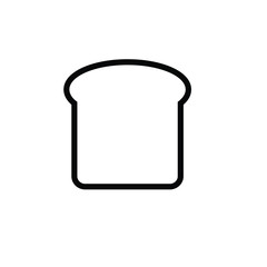 bread icon. black and white vector sign