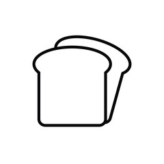 bread icon. black and white vector sign