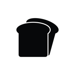 bread icon. black and white vector sign